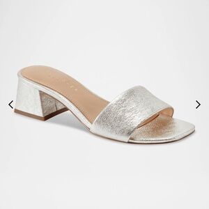Marc Fisher Silver Mule